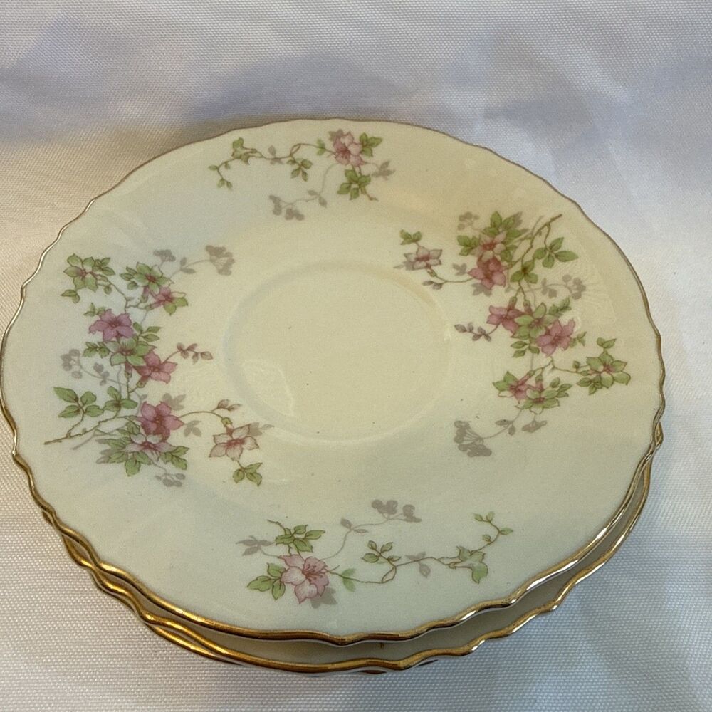 Stansbury Federal Shape Syracuse China 5.5 inch plate great condition set of 3
